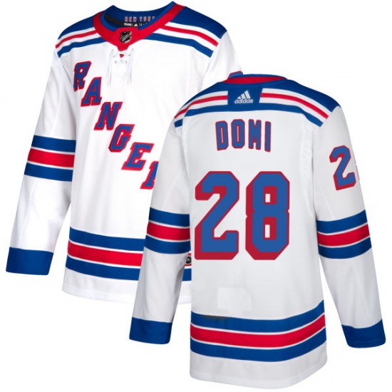 Adult Authentic New York Rangers Tie Domi Hockey Fights Cancer Official  Adidas Jersey